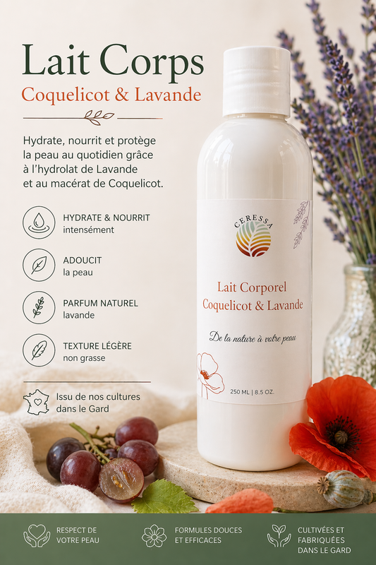 Lait corps – Coquelicot & Lavande _ 250ml