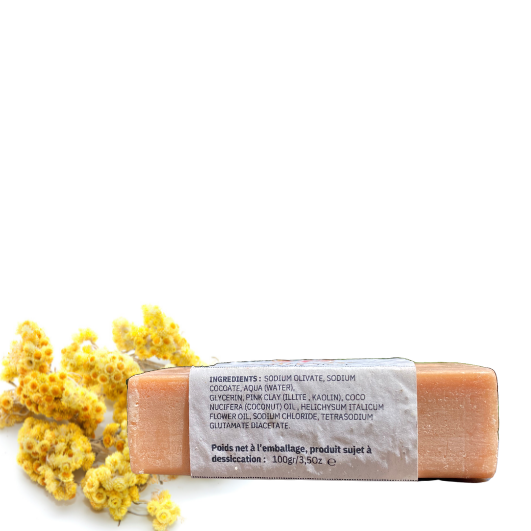 Savon immortelle / argile rose